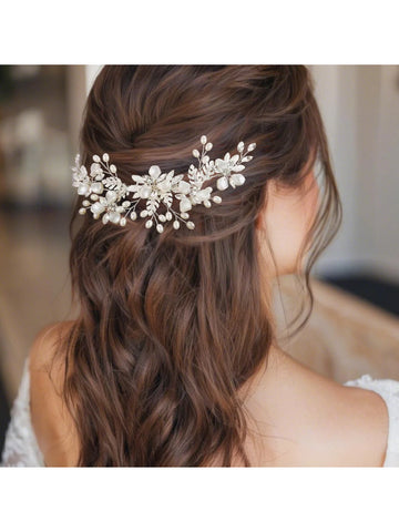 Pente de Noiva Grinalda Floral Lara  Bride Boutique